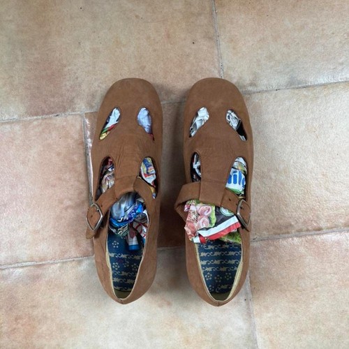 Suede leather flat shoes made - leather,